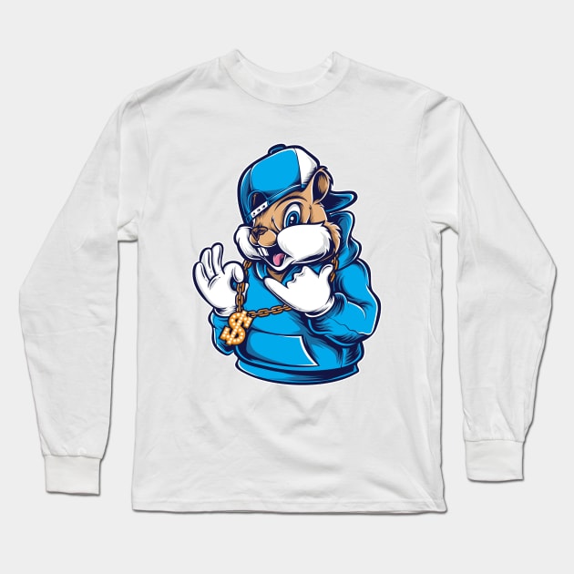 funny bugs bunny in Hip Hop style Long Sleeve T-Shirt by Space wolrd